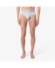 Lacoste Calzoncillos Pack de 3 slips de algodón liso con logotipo