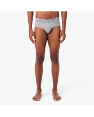 Lacoste Calzoncillos Pack de 3 slips de algodón liso con logotipo