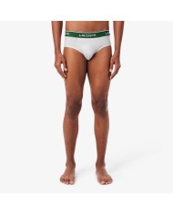 Lacoste Calzoncillos Pack de 3 slips de algodón liso con logotipo