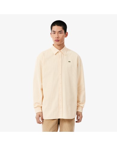 Lacoste Camisa de pana de corte regular