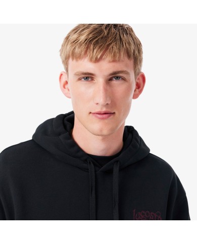 Lacoste Sudadera con capucha y bordados de la marca