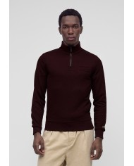 Lacoste Sudadera de cuello alto con cremallera y estampado en relieve