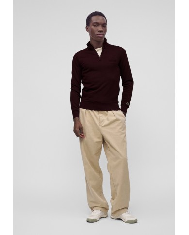 Lacoste Sudadera de cuello alto con cremallera y estampado en relieve