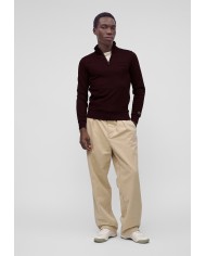 Lacoste Sudadera de cuello alto con cremallera y estampado en relieve