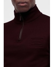 Lacoste Sudadera de cuello alto con cremallera y estampado en relieve