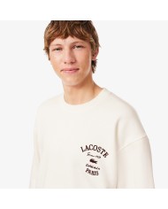 Lacsote Sudadera de cuello redondo de felpa con bordado
