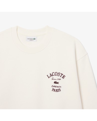 Lacsote Sudadera de cuello redondo de felpa con bordado