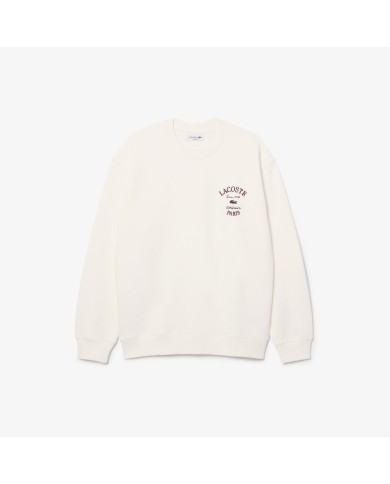 Lacsote Sudadera de cuello redondo de felpa con bordado