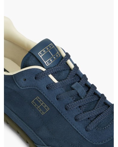Tommy Jeans Zapatillas de ante con logo metalizado