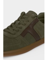 Tommy Hilfiger Zapatillas TH Tribeca de ante con mezcla de texturas