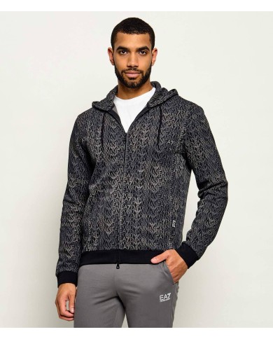EA7 Emporio Armani Chaqueta Chándal Train Logo Series M Hoodie FZ Monogram