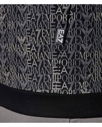 EA7 Emporio Armani Chaqueta Chándal Train Logo Series M Hoodie FZ Monogram