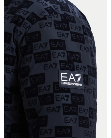 EA7 Emporio Armani Chaqueta Mountain M Poly Down Hooded Jacket Monomgram Velvet