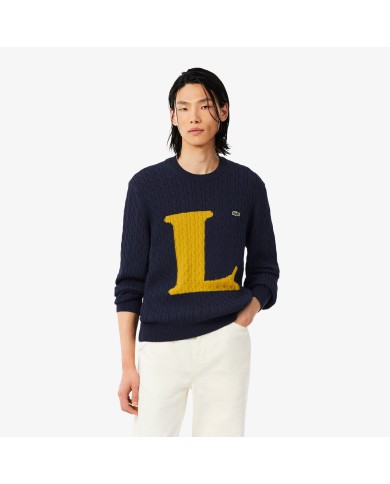 Lacoste Jersey de punto intarsia con ochos
