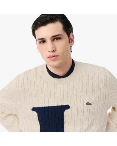 Lacoste Jersey de punto intarsia con ochos