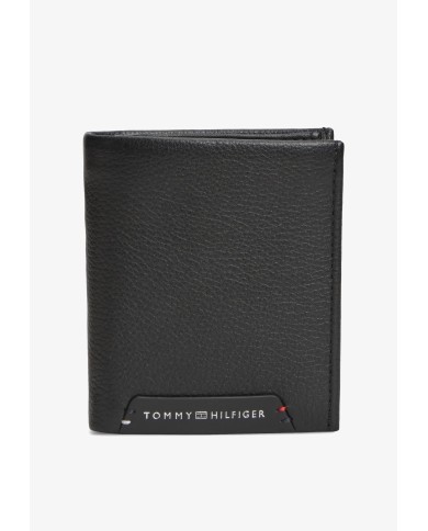 Tommy Hilfiger Cartera Corporate plegable en piel granulada