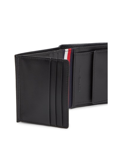 Tommy Hilfiger Cartera Corporate plegable en piel granulada