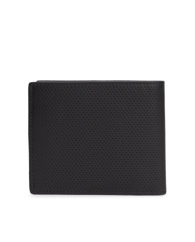Tommy Hilfiger Cartera de piel perforada para tarjetas y monedas