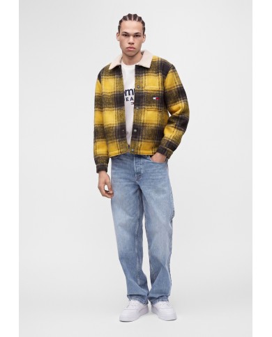 Tommy Jeans Sobrecamisa oversize con cuello de peluche