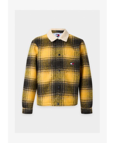 Tommy Jeans Sobrecamisa oversize con cuello de peluche