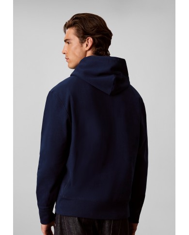 Calvin Klein Sudadera con capucha de felpa con logo denim