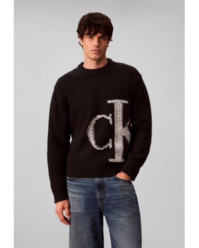 Calvin Klein Jersey con monograma de lana pura