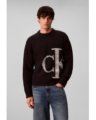Calvin Klein Jersey con monograma de lana pura