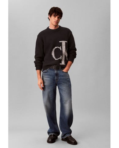 Calvin Klein Jersey con monograma de lana pura