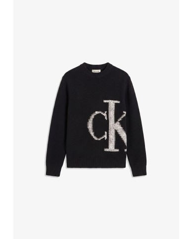 Calvin Klein Jersey con monograma de lana pura