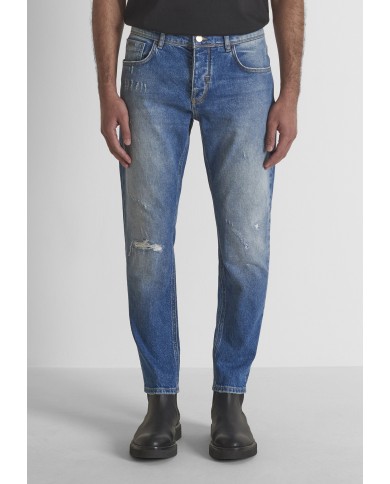 Antony Morato Pantalón Vaquero Argon Slim Ankle Lenght in Authentic Chrome Deep Sky