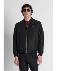 Antony Morato Chaqueta Regular Fit en tejido técnico acolchado con parche de logotipo metálico.