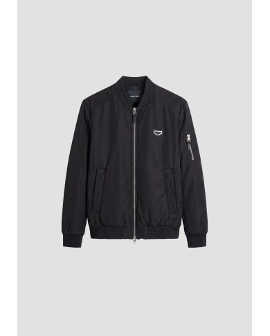 Antony Morato Chaqueta Regular Fit en tejido técnico acolchado con parche de logotipo metálico.