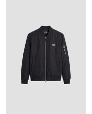 Antony Morato Chaqueta Regular Fit en tejido técnico acolchado con parche de logotipo metálico.