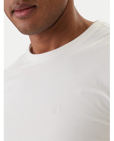 Calvin Klein Camiseta SS Slm Stretch Cotton Monogram Tee