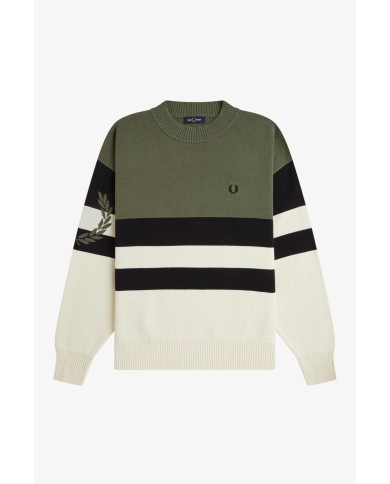 Fred Perry Jersey Tipped Graphic Jumper