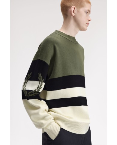 Fred Perry Jersey Tipped Graphic Jumper