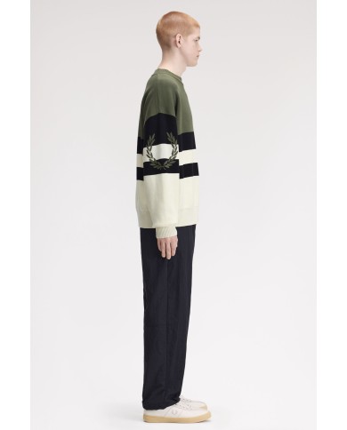 Fred Perry Jersey Tipped Graphic Jumper