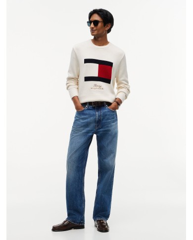 Tommy Hilfiger Jersey con cuello redondo y logo en intarsia