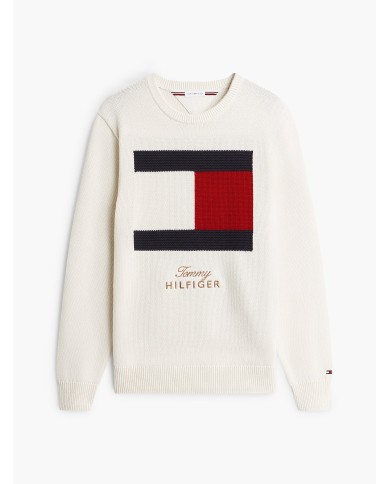 Tommy Hilfiger Jersey con cuello redondo y logo en intarsia
