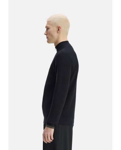 Fred Perry Jersey Waffle Stitch Half Zip Jumper