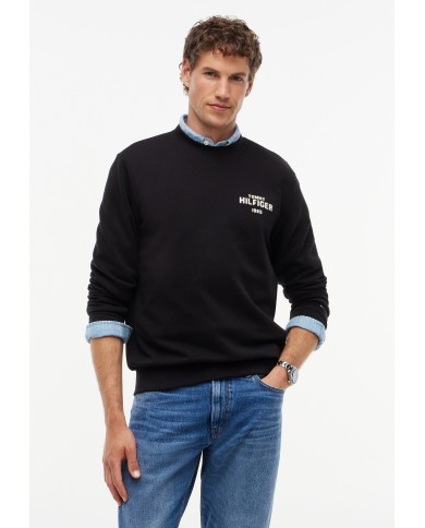 Tommy Hilfiger Sudadera 1985 de cuello redondo en felpa con logo