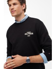 Tommy Hilfiger Sudadera 1985 de cuello redondo en felpa con logo