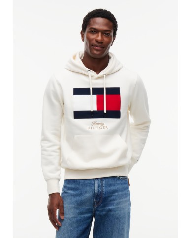 Tommy Hilfiger Sudadera de felpa con capucha y logo bordado