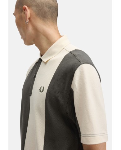 Fred Perry Polo Cut And Sew Panelled Polo Shirt