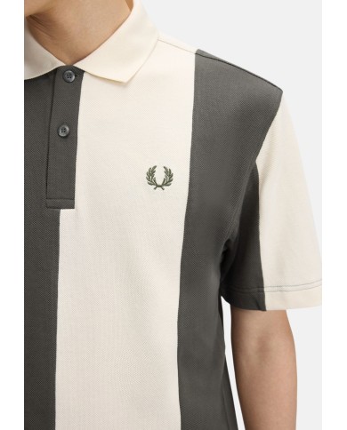 Fred Perry Polo Cut And Sew Panelled Polo Shirt