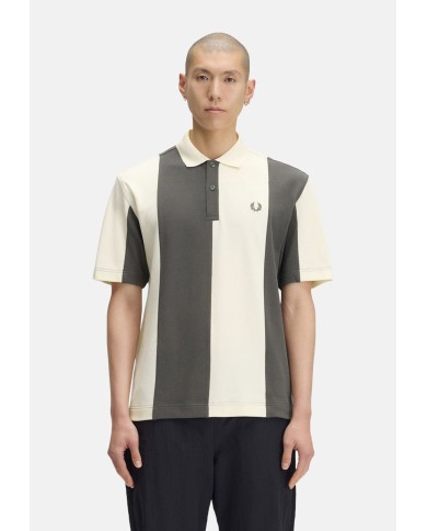 Fred Perry Polo Cut And Sew Panelled Polo Shirt