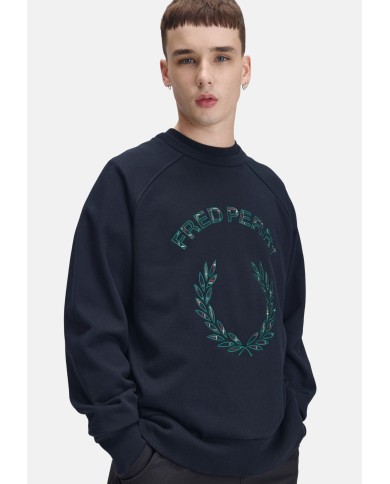 Fred Perry Sudadera FP Tartan Applique Sweatshirt