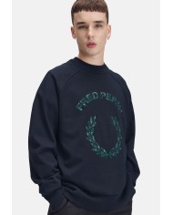 Fred Perry Sudadera FP Tartan Applique Sweatshirt