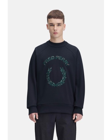 Fred Perry Sudadera FP Tartan Applique Sweatshirt