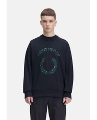 Fred Perry Sudadera FP Tartan Applique Sweatshirt